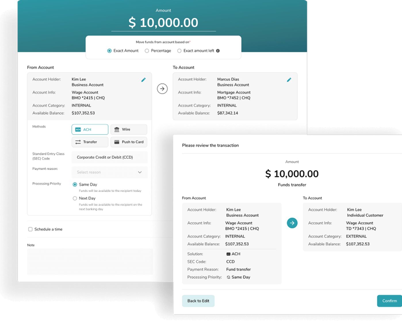 Salt Treasury funds transfer interface